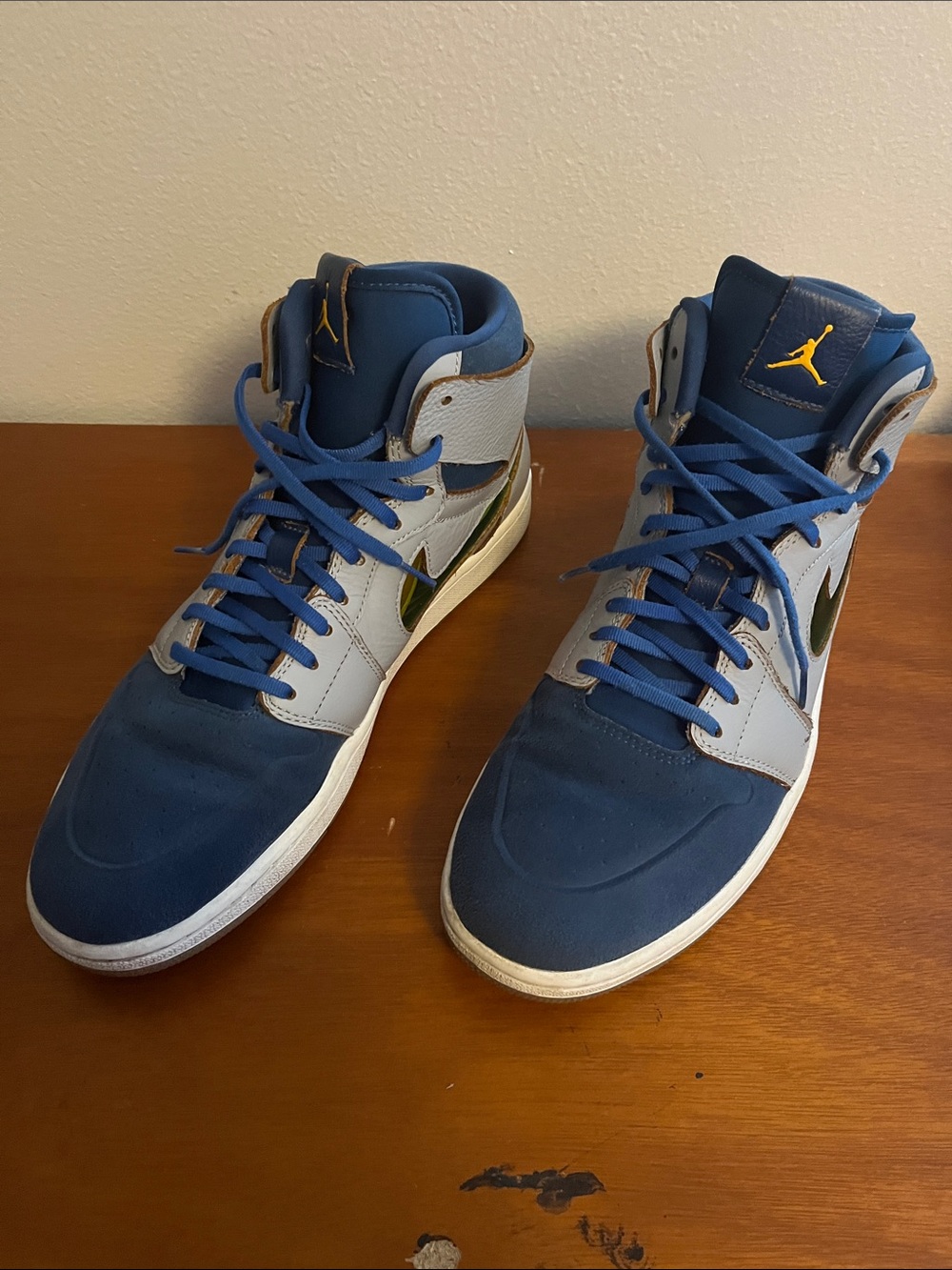 Jordan Men’s High-Top Sneakers in Blue and Gray